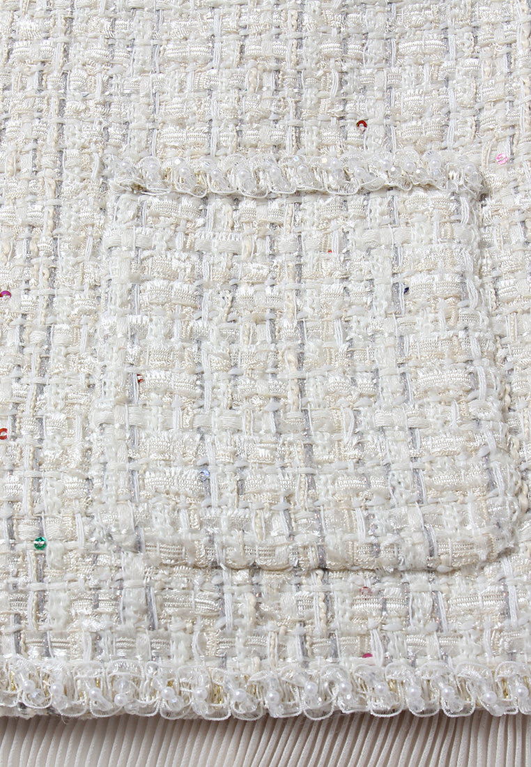 Crème Dentelle Chiffon Jacket