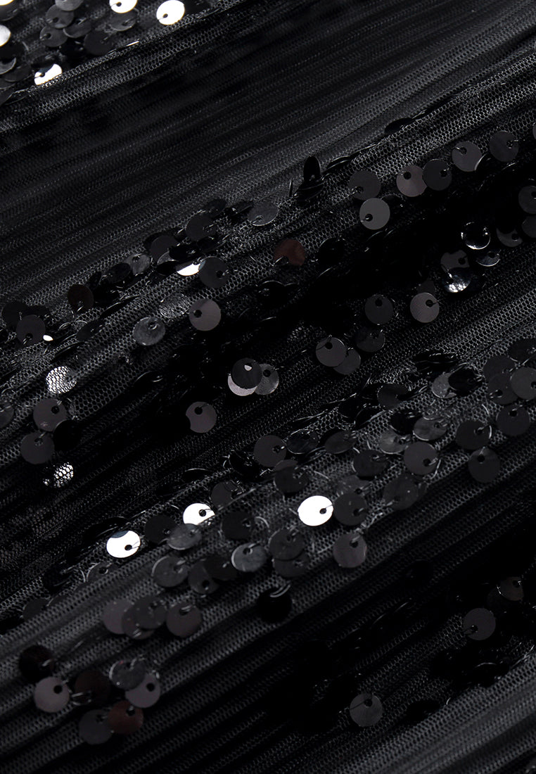 Midnight Radiance Pleated Skirt