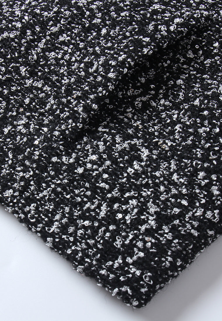 Speckle Texture Cropped Blouse
