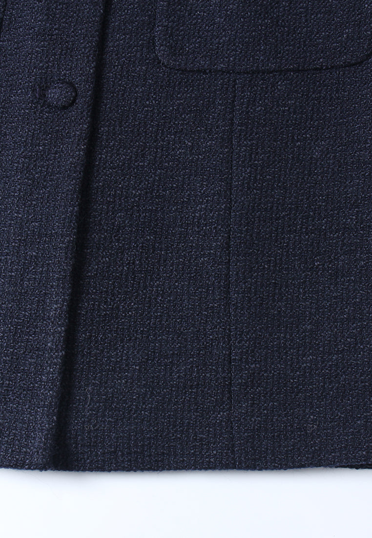 Marine Fleur Embroidered Coat