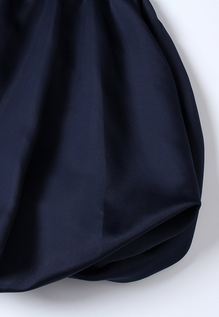 Tweed Bodice Balloon Skirt Dress