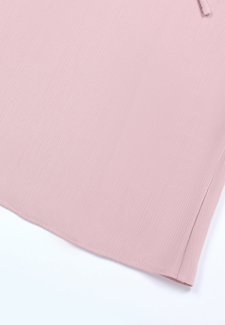 Blush Floral Ruffle Blouse