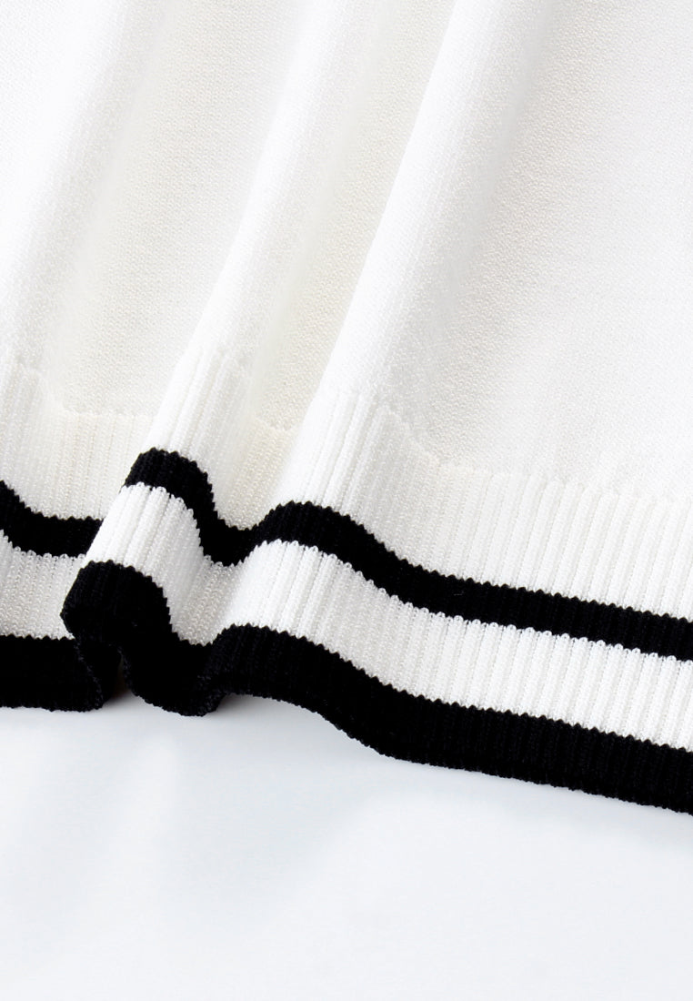 Signature Emblem Ribbed Top