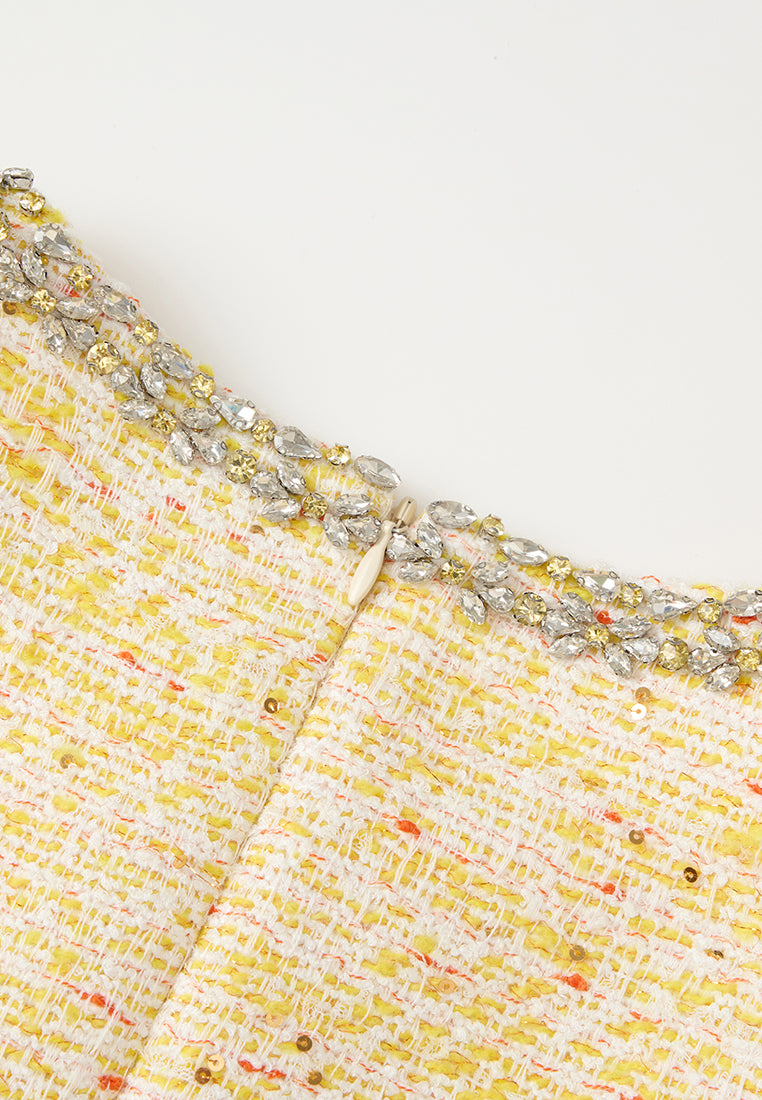 Crystal-detail Embellished Slim-fit Dress