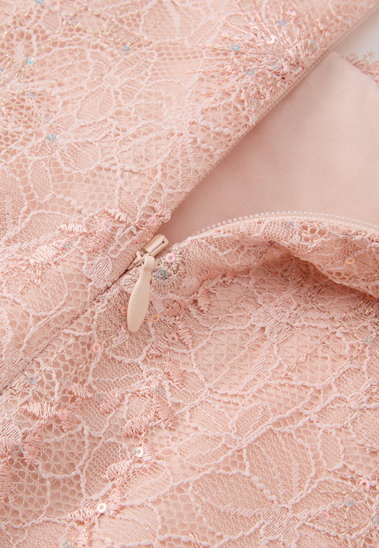 Embellished Enamel-button Lace Top