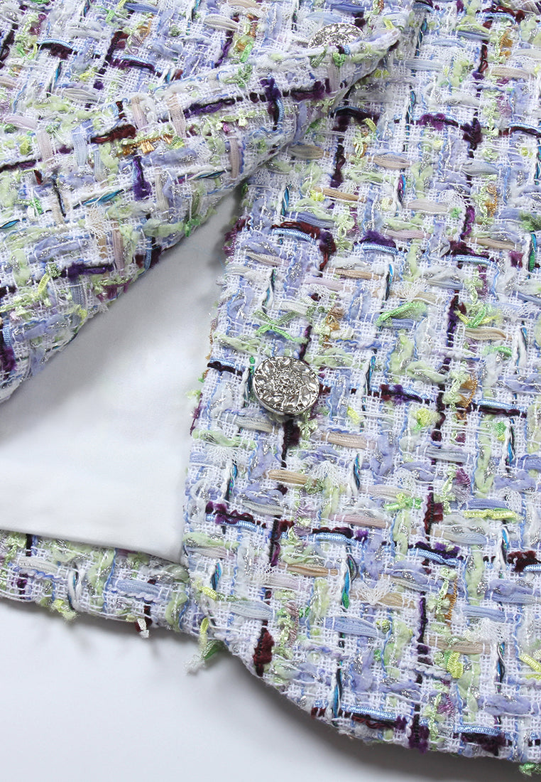 Azure Trim Tweed Jacket