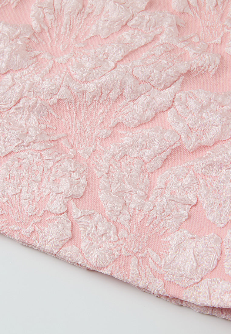 Embossed-effect Jacquard Dress