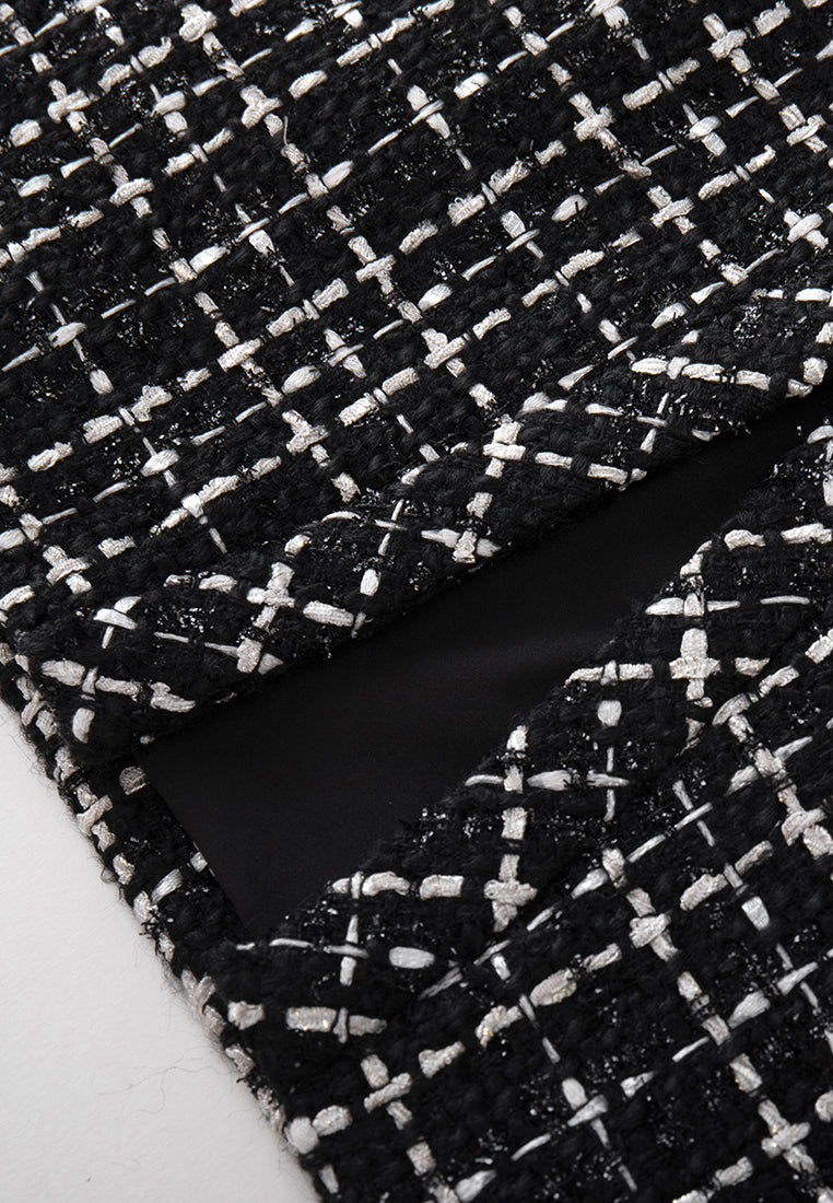 Signature Check Tweed Slit Dress