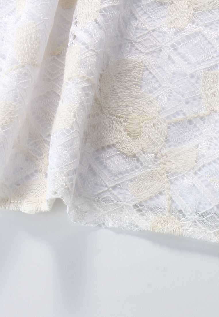 Ivory Bloom Embellished Blouse