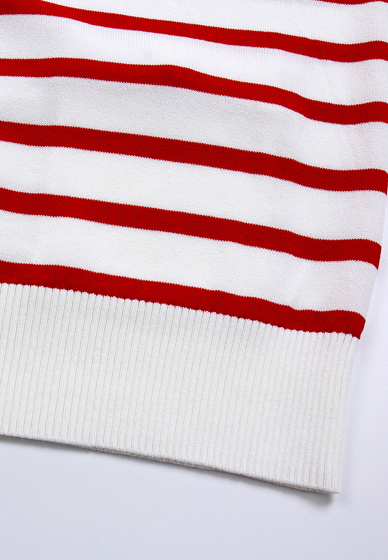 Nautical Stripe Knit Cardigan