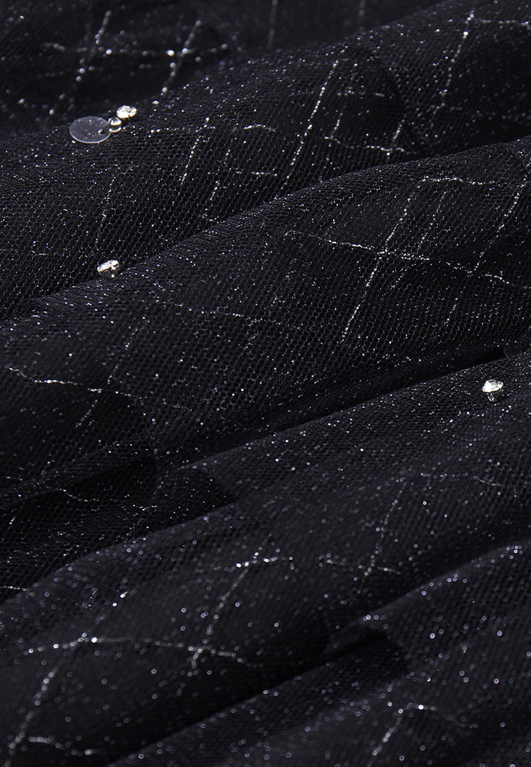 Sequined Tiered Tulle Skirt