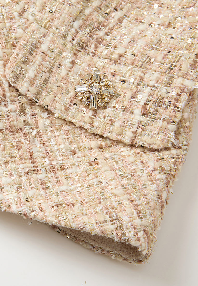 Flap-pocket Lurex Tweed Jacket
