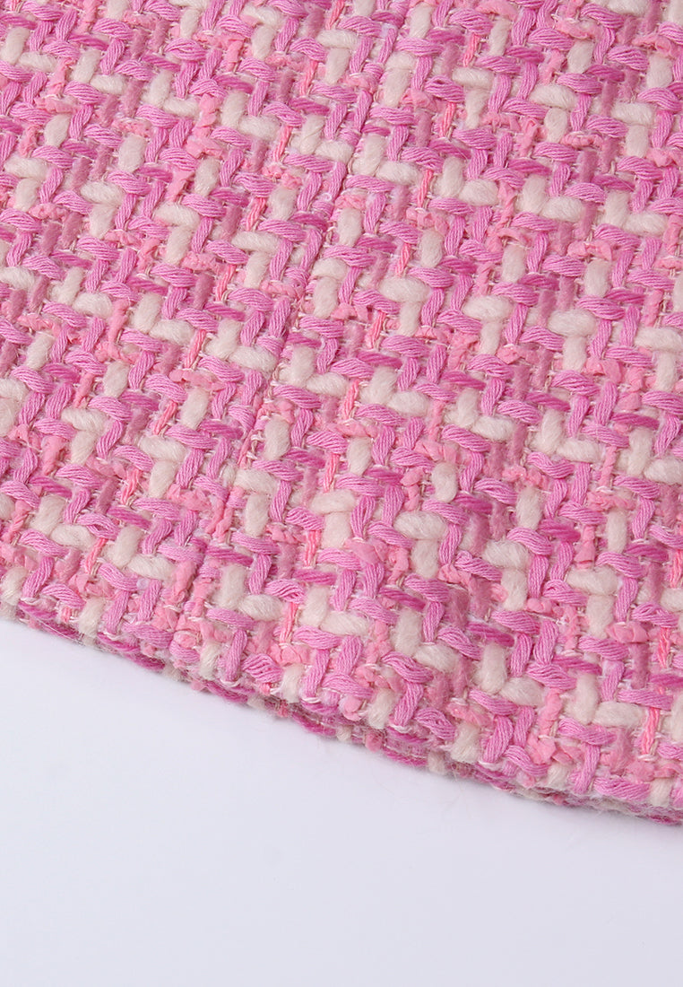 Embellished-button Tweed Cropped Jacket