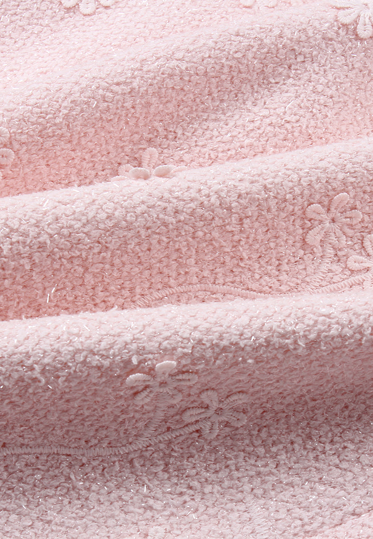 Blush Elegance Embroidered Coat