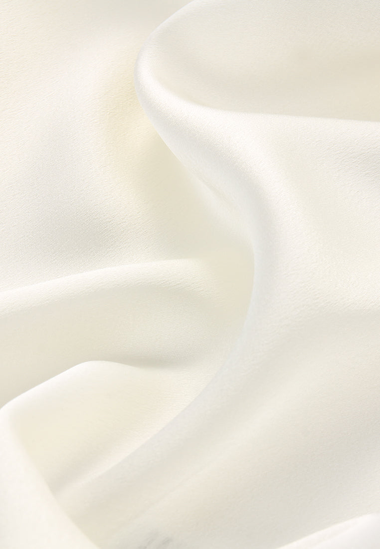 Silk Crepe Satin Embellished Blouse