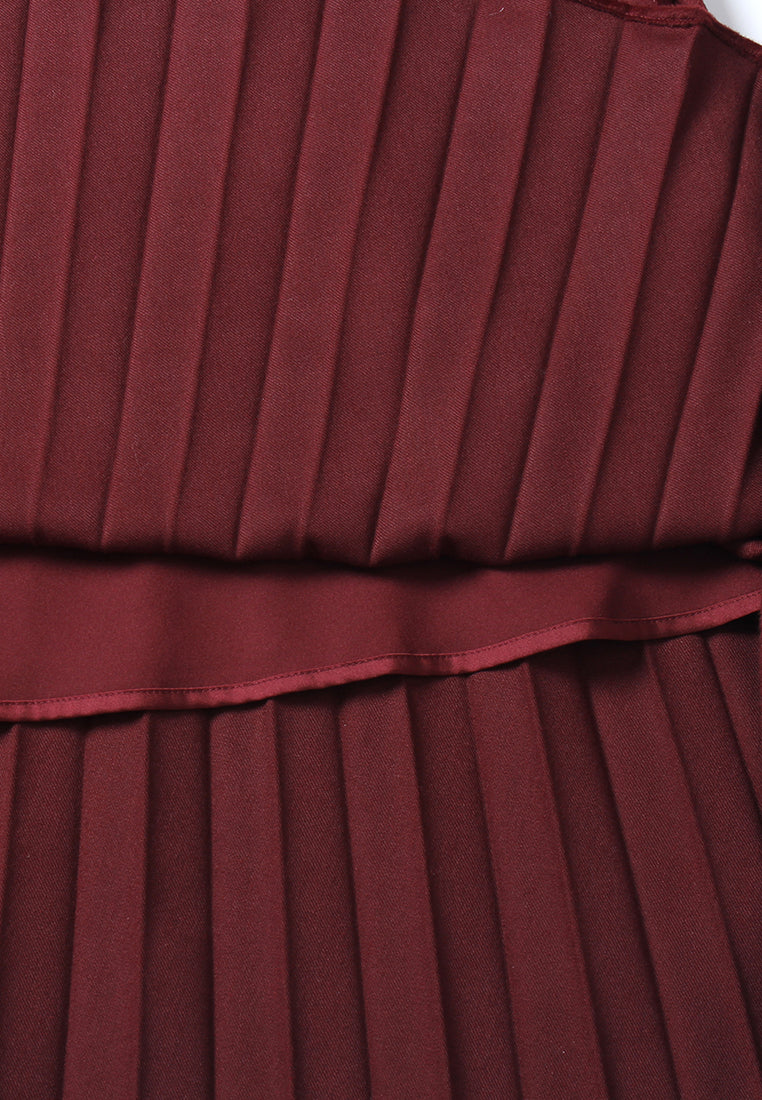 Plissé Noir Midi Skirt