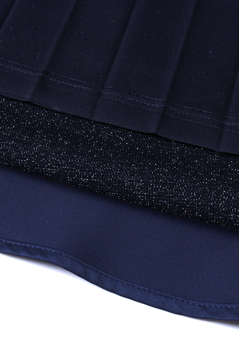 Lurex Tweed Scallop-Hem Dress