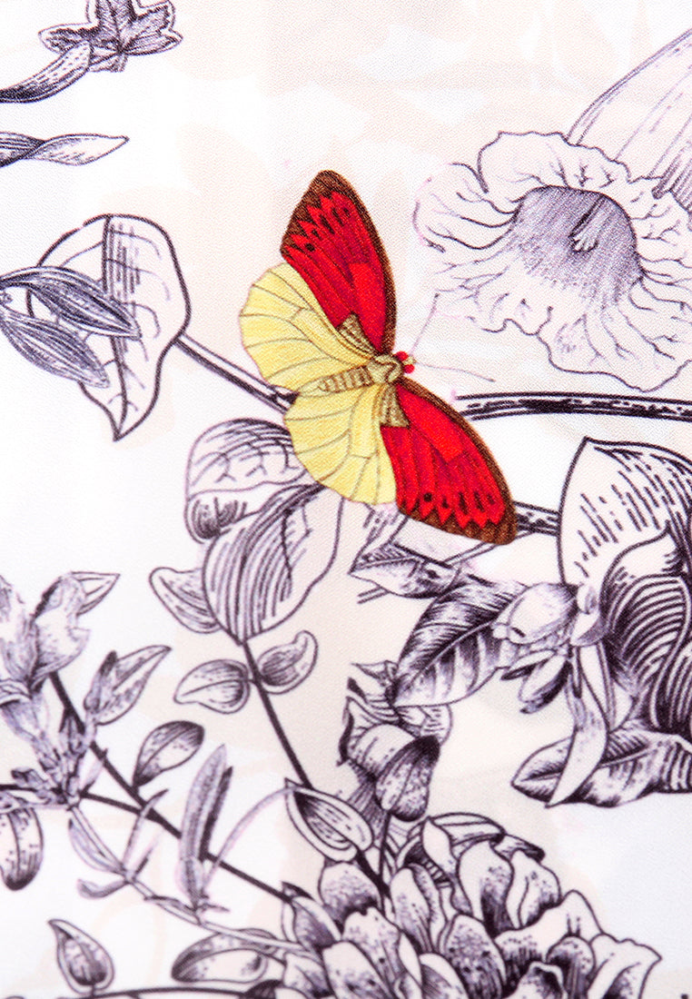 Bluejay Garden Print Top
