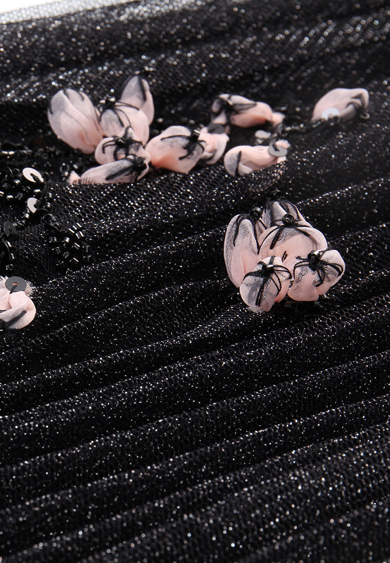 Blush Bloom Pleated Skirt