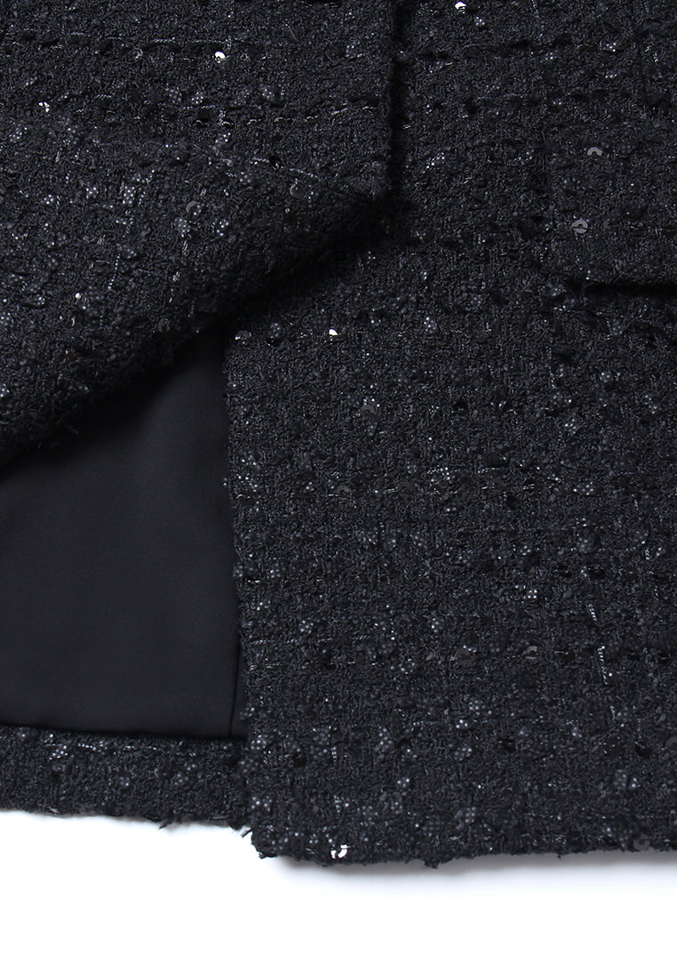 Tweed Precision Triple-Button Blazer