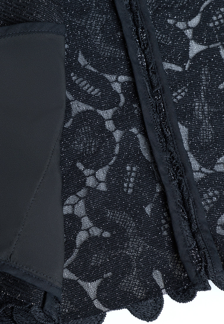 Ruffle-trim Sequin-detail Lurex Lace Top