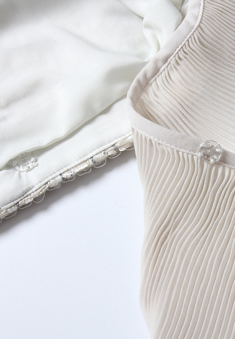 Crème Dentelle Chiffon Jacket