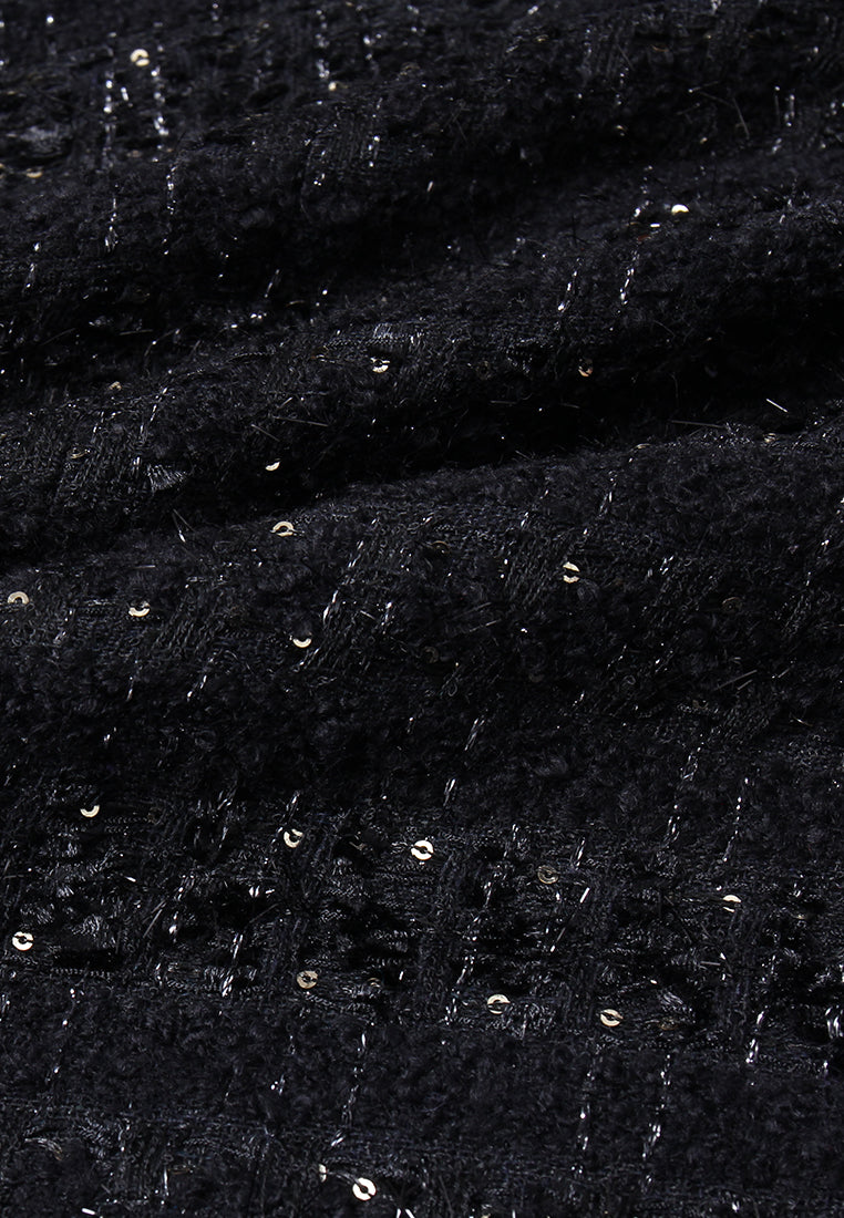 Bijou Button Tweed Dress