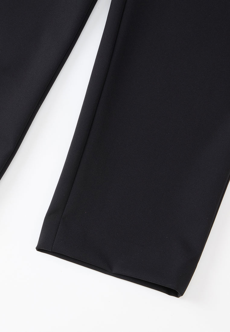 Chain-belt Slim-fit Chiffon Trousers