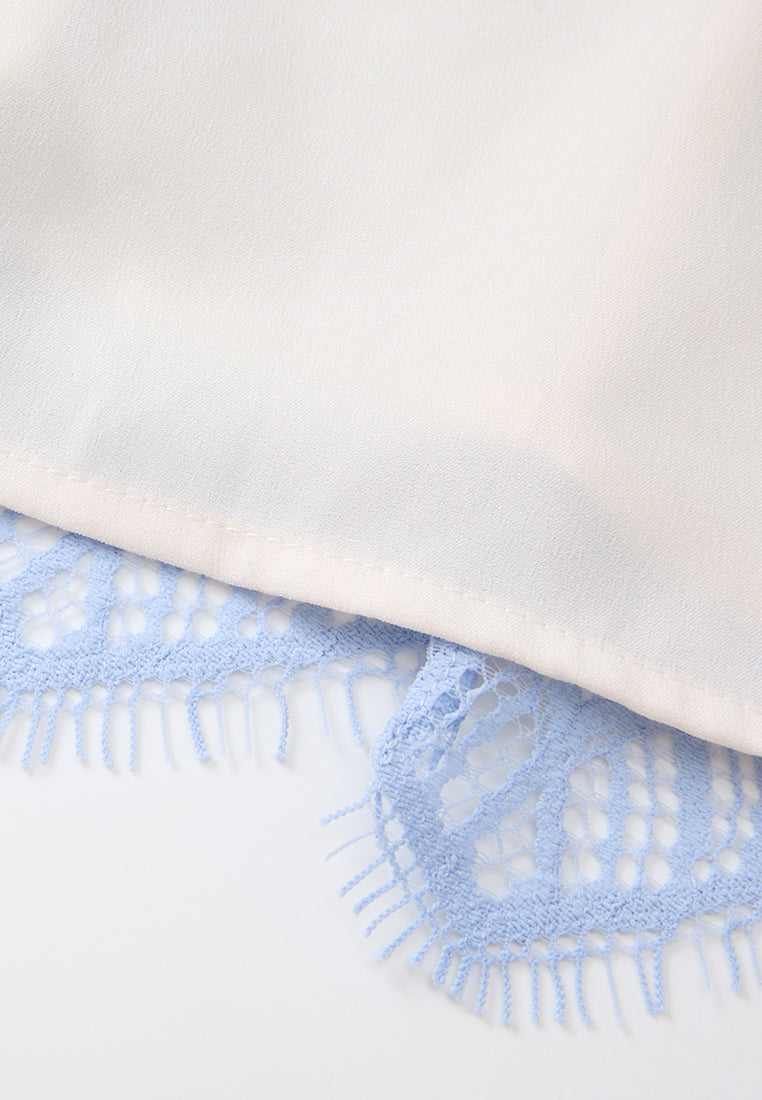 Embellished Butterfly Appliqué Lace Shirt