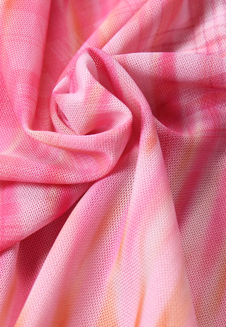 Ripple Bloom High-Neck Top