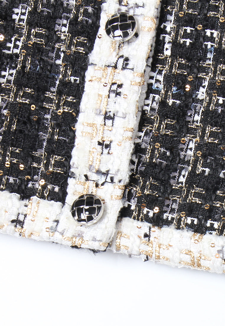 Bijou Bow Trim Tweed Jacket