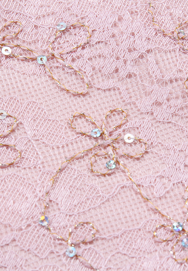 Rose Lace Élegance Blouse