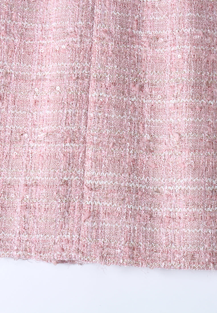 Rose Bijou Tweed Skirt