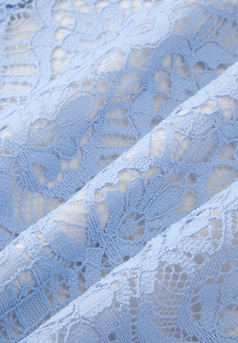 Embellished Butterfly Appliqué Lace Skirt