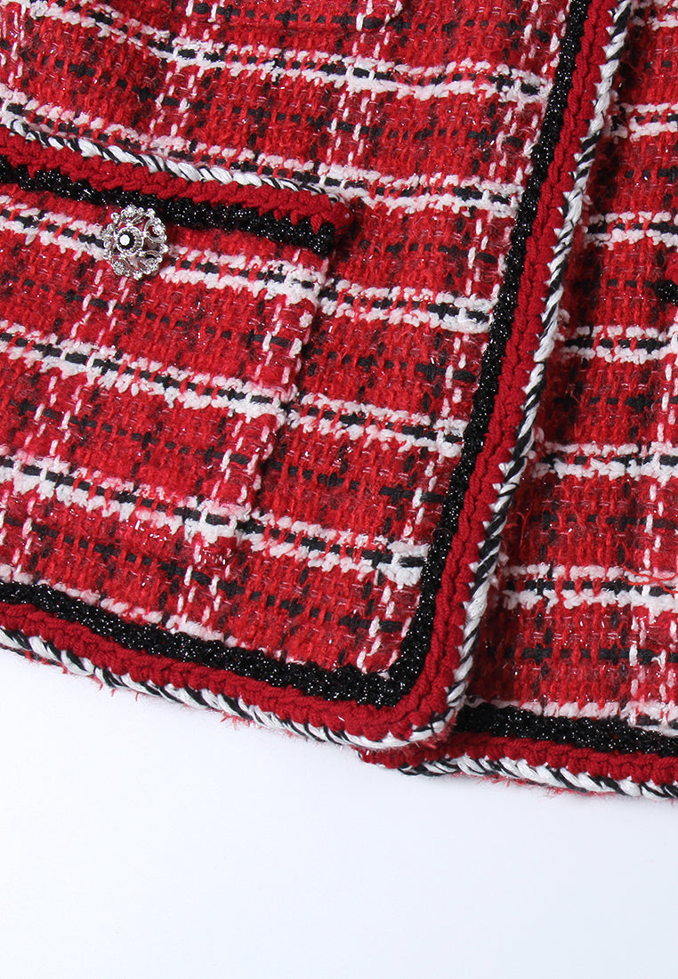 Plaid Couture Tailored Tweed Jacket