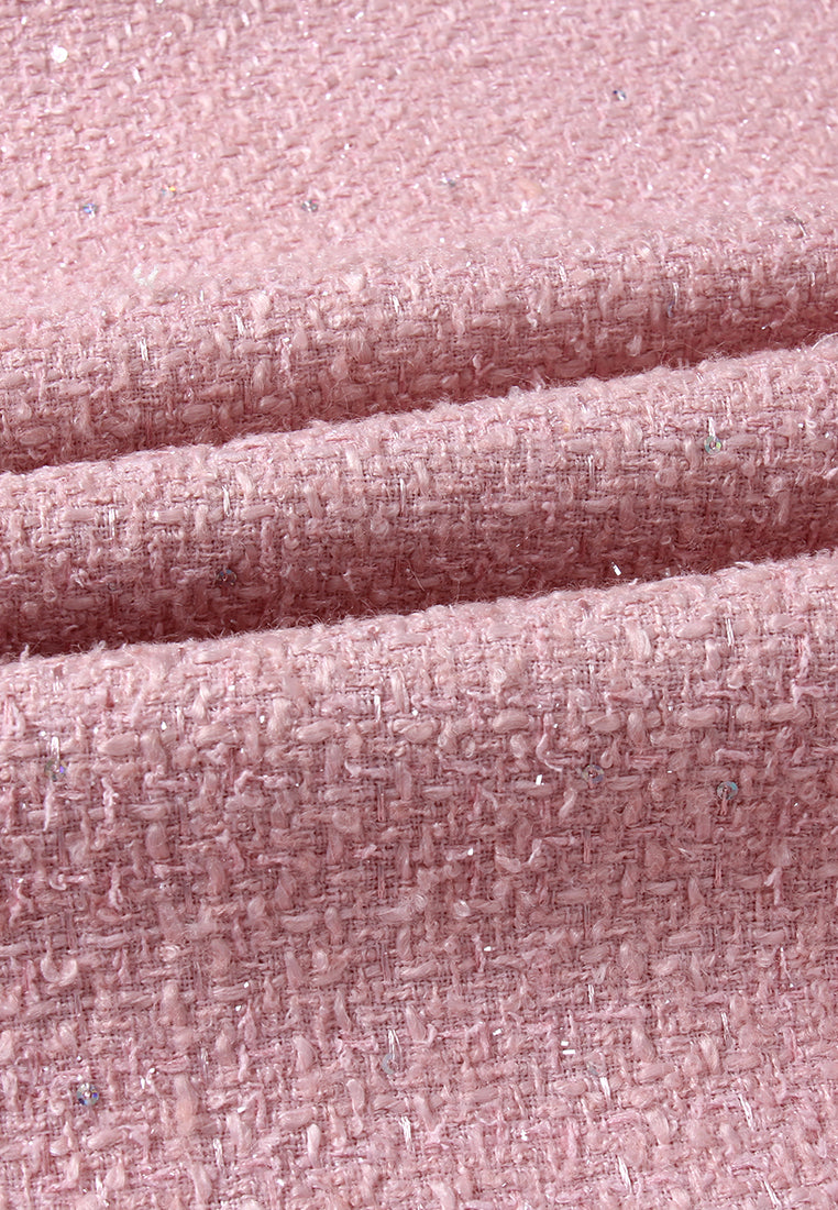 Rose Frange Tweed Dress