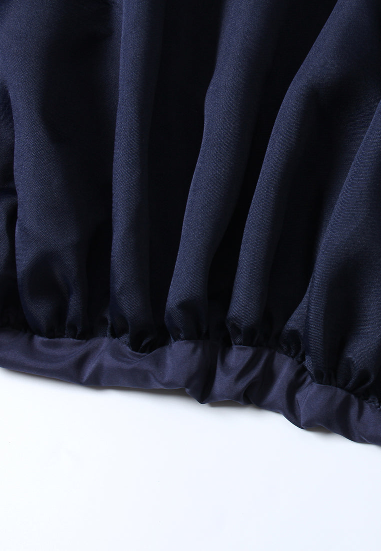 Tweed Bodice Balloon Skirt Dress