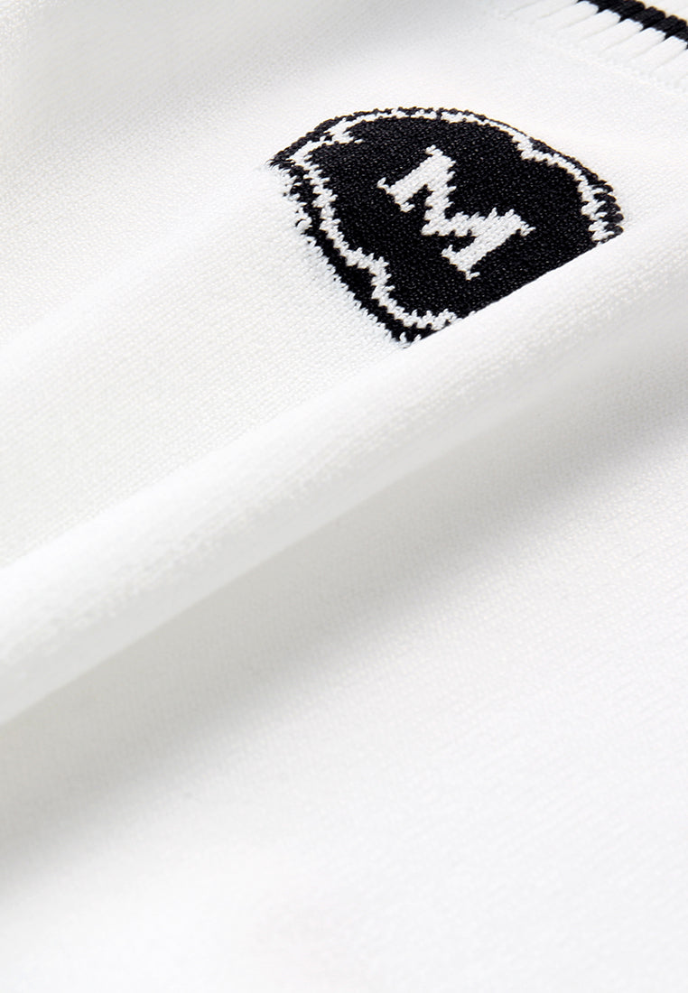 Signature Emblem Ribbed Top