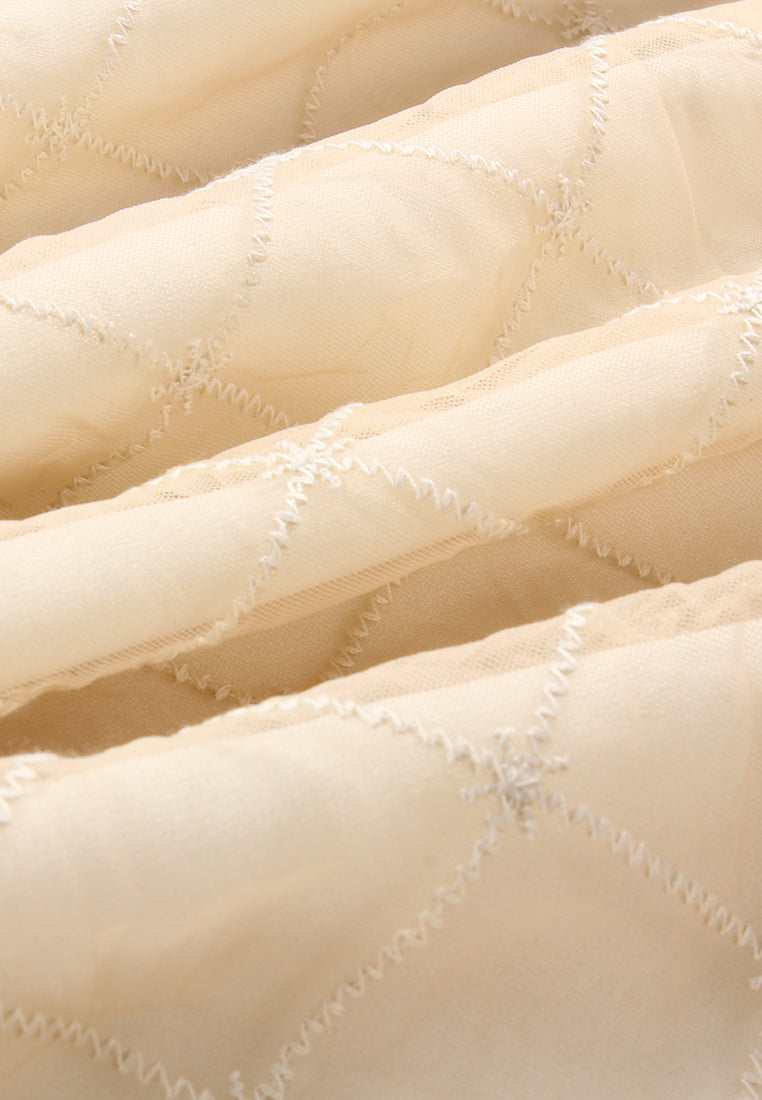Ethereal Ruffle Diamond Blouse