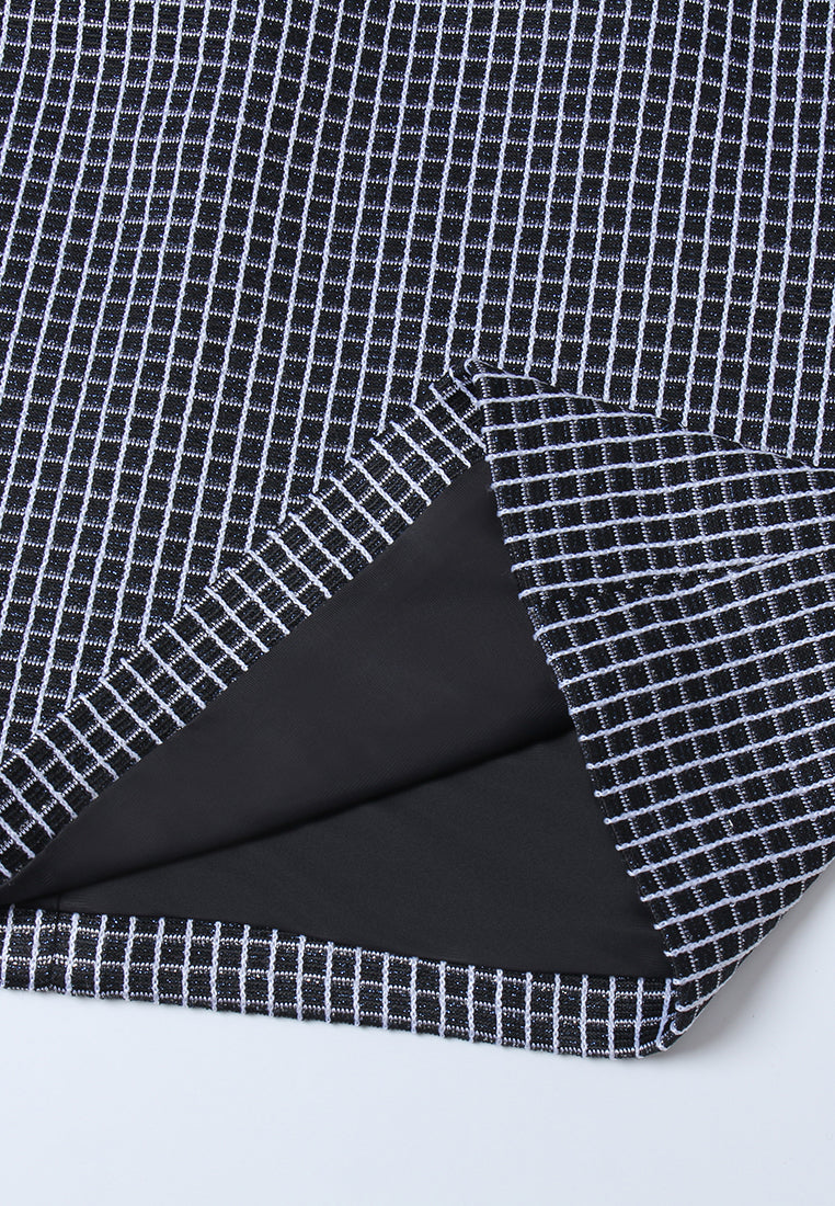 Gilded Edge Tweed Column Dress