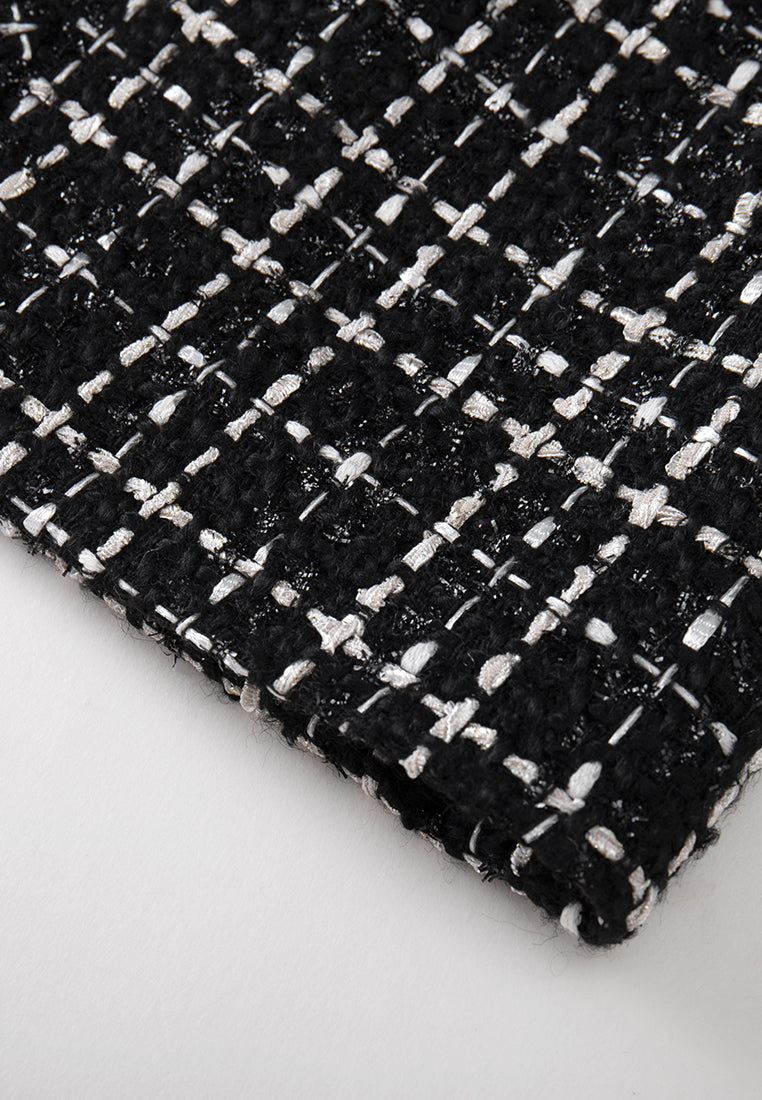 Signature Check Tweed Slit Dress