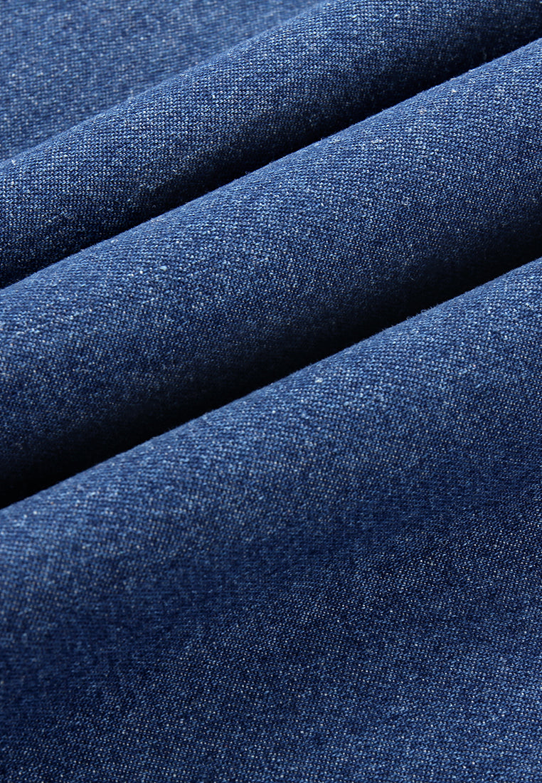 Indigo Bloom Denim Skirt