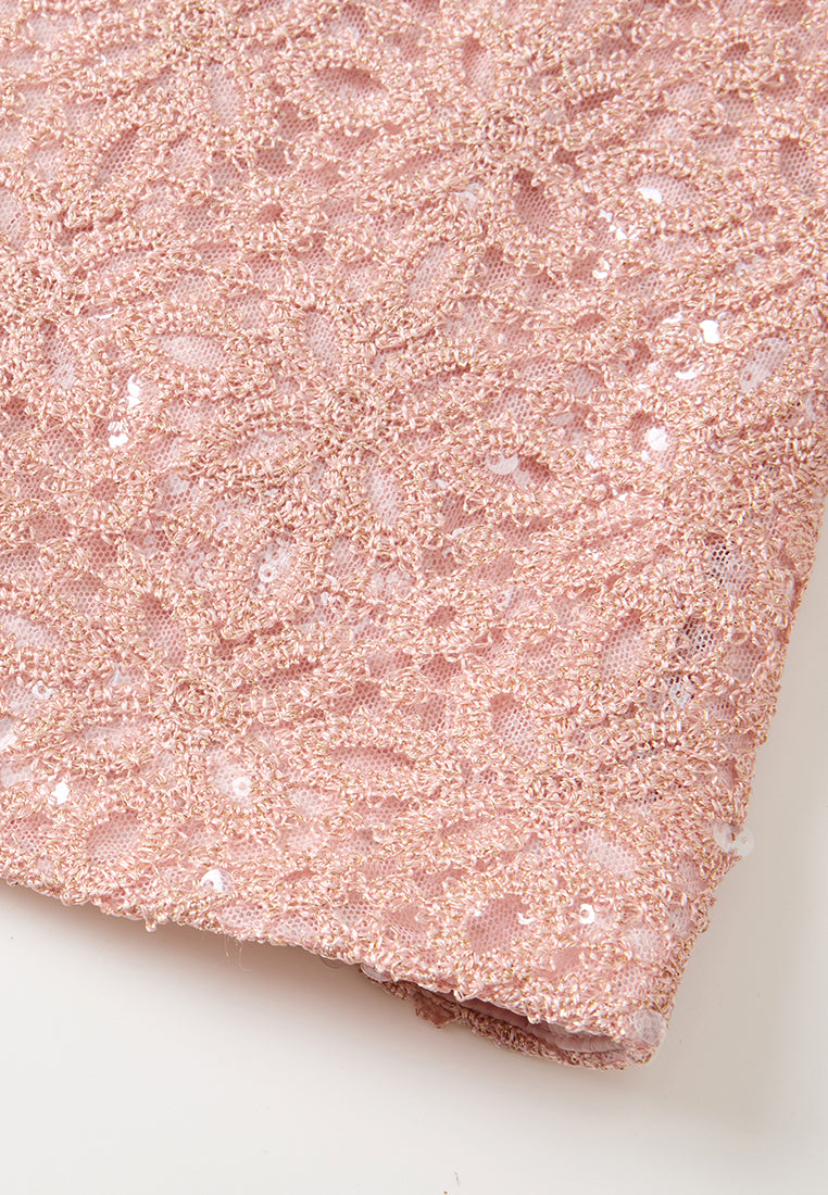 Lurex Crochet-lace Sequin-detail Jacket