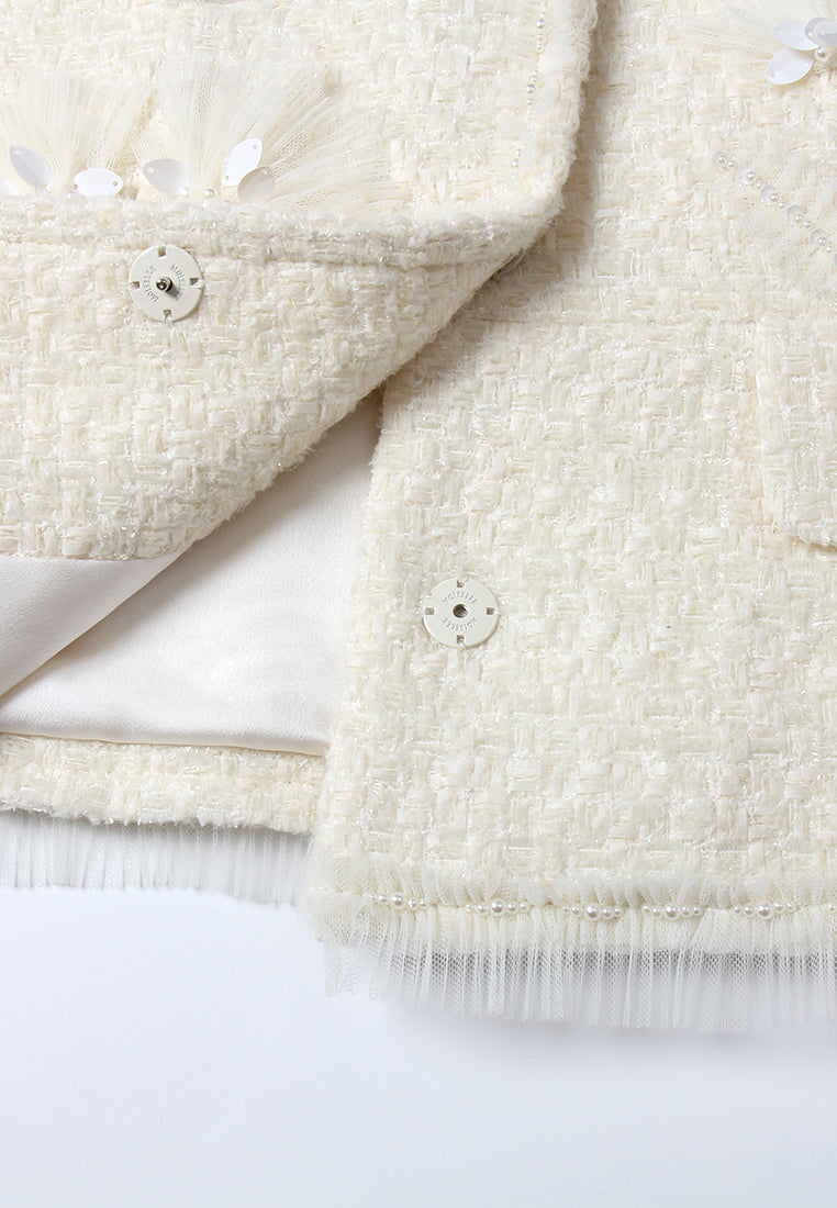 Fleur Éclat Embellished Tweed Jacket