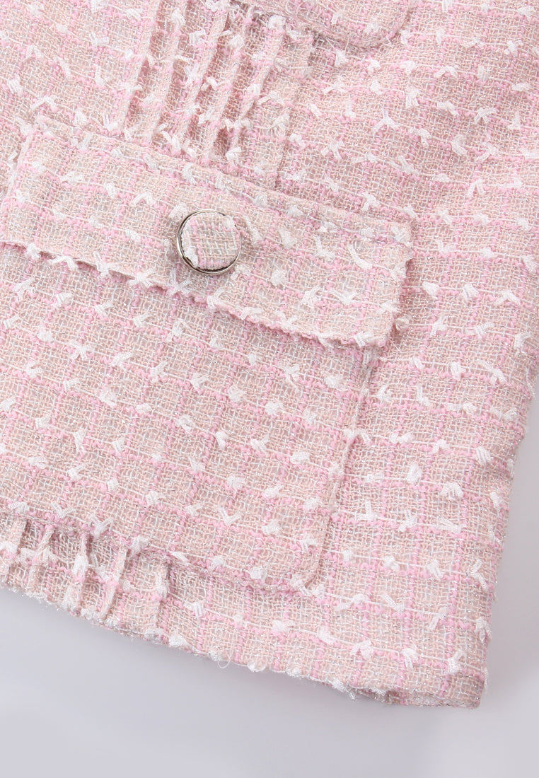 Rosé Lumière Tweed Jacket