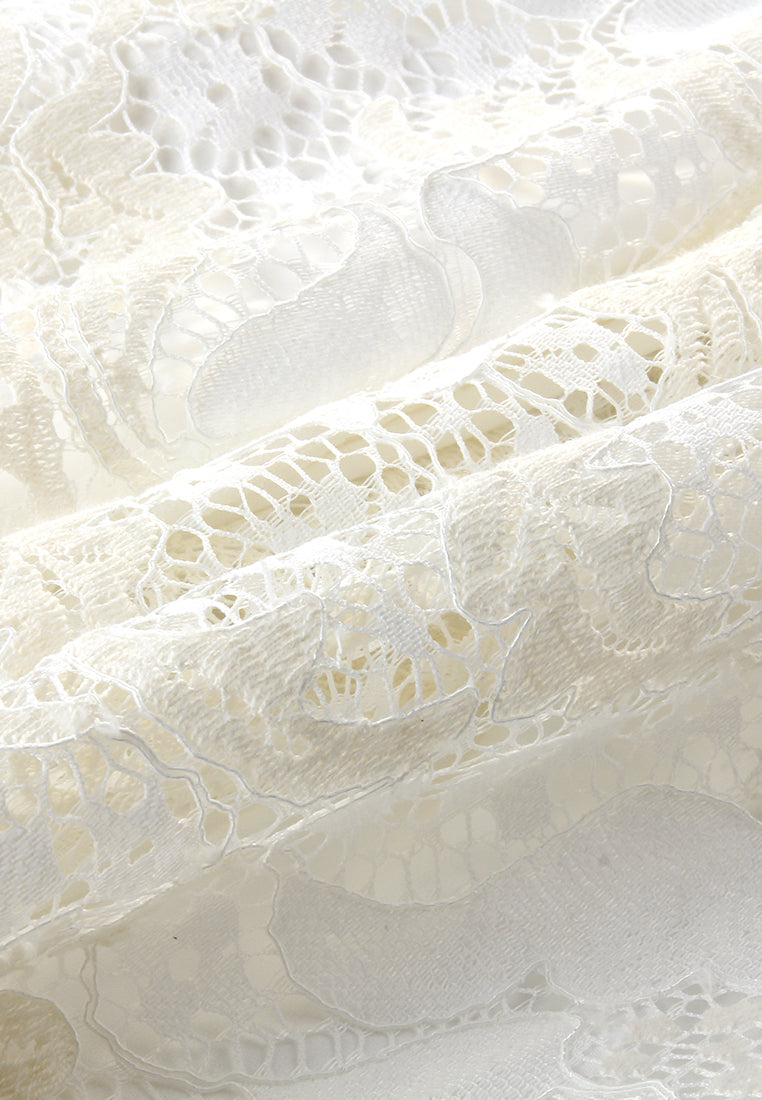Perla Élégance Lace Wide Leg Pants