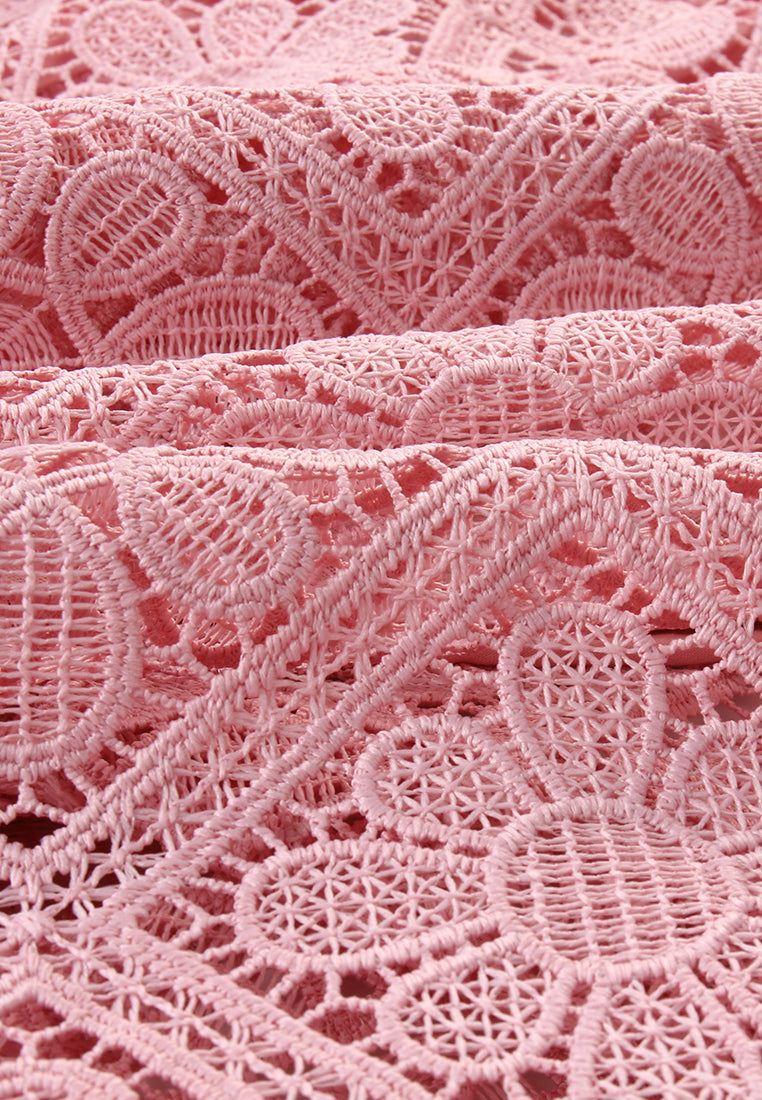 Rosé Dentelle Jardin Cardigan