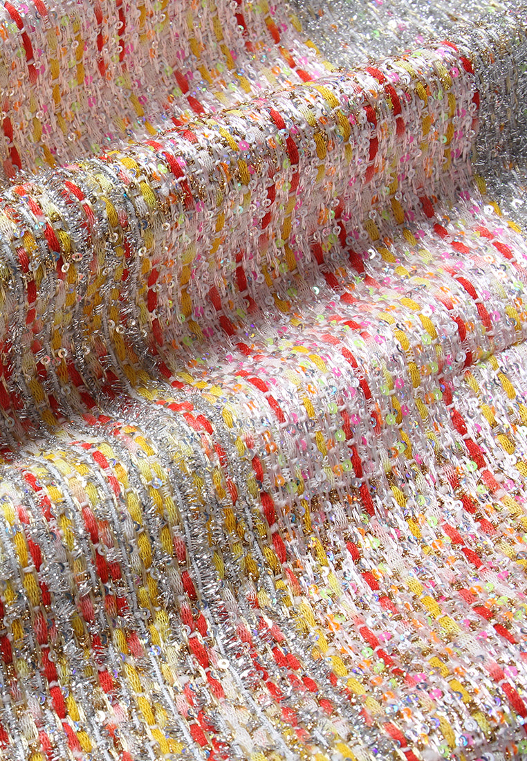 Starlight Stripe Multicoloured Tweed Dress