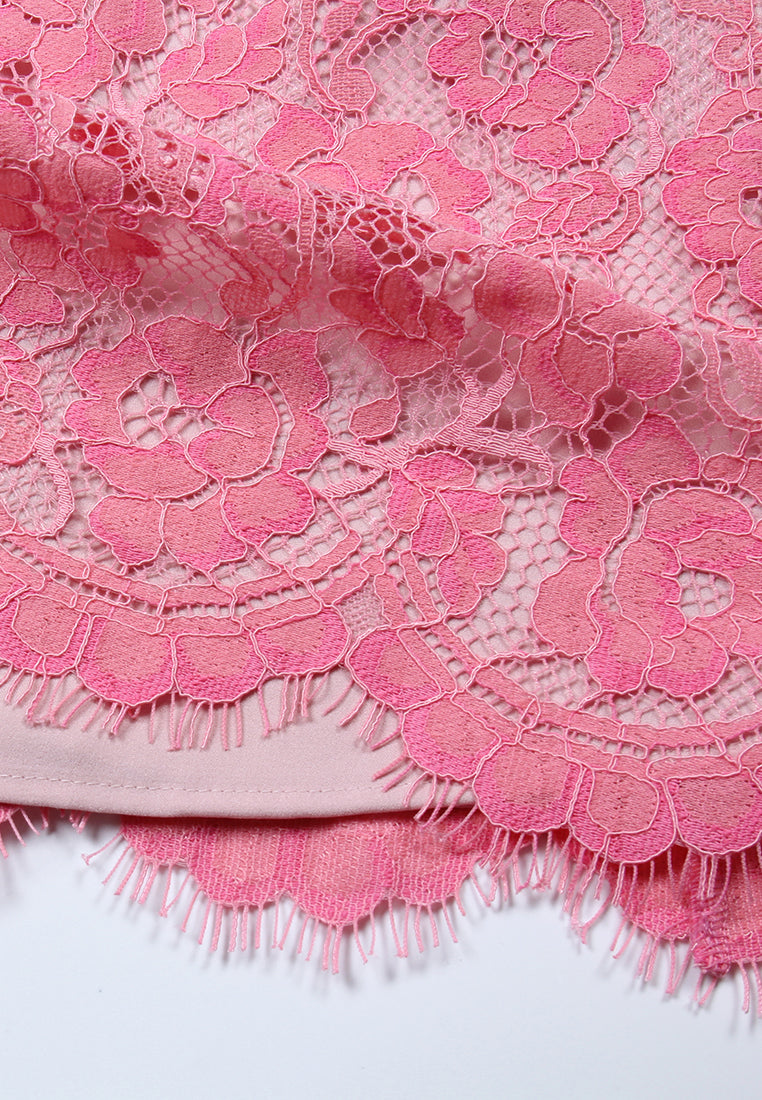 Blush Elegance Lace Blouse