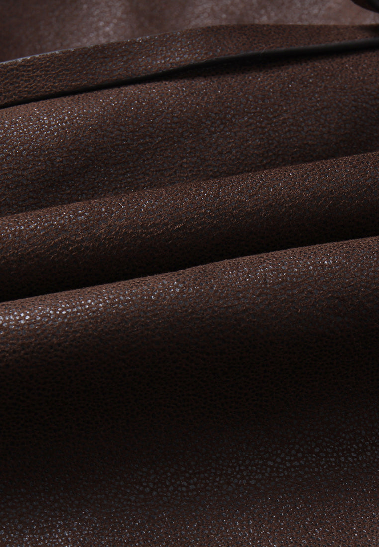 Frosted Fitted Leather Jacket